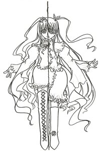 Rating: Safe Score: 0 Tags: 1girl barasuishou boots cross-laced_footwear dress frills full_body greyscale image kirakishou knee_boots long_hair long_sleeves monochrome pair solo standing striped very_long_hair User: admin