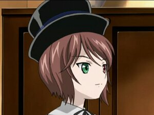 Rating: Safe Score: 0 Tags: 1girl black_headwear brown_hair closed_mouth green_eyes hat heterochromia image portrait red_eyes screenshot short_hair solo souseiseki User: admin