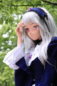 Rating: Safe Score: 0 Tags: 1girl bangs blurry blurry_background closed_mouth depth_of_field dress flower hairband lolita_hairband long_hair long_sleeves outdoors ribbon solo suigintou upper_body white_hair User: admin