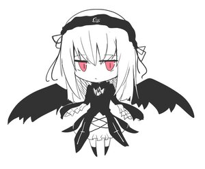 Rating: Safe Score: 0 Tags: 1girl bangs black_wings blush chibi dress eyebrows_visible_through_hair feathered_wings frills full_body hairband image juliet_sleeves long_hair long_sleeves looking_at_viewer low_wings red_eyes ribbon solo standing striped suigintou vertical_stripes white_background wings User: admin