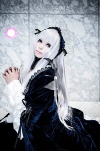 Rating: Safe Score: 0 Tags: 1girl bangs black_dress black_ribbon closed_mouth gothic_lolita hairband lips long_hair long_sleeves looking_at_viewer own_hands_together ribbon silver_hair solo suigintou very_long_hair User: admin