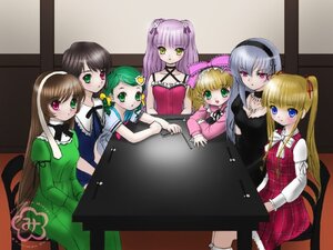 Rating: Safe Score: 0 Tags: 6+girls blonde_hair brown_hair dress green_eyes hairband heterochromia hina_ichigo image kanaria long_hair multiple multiple_girls red_eyes shinku siblings silver_hair sisters sitting souseiseki suigintou suiseiseki tagme twins twintails User: admin