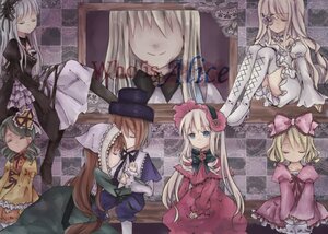 Rating: Safe Score: 0 Tags: blonde_hair blue_eyes bow closed_eyes dress frills hat image long_hair long_sleeves multiple multiple_girls pink_bow silver_hair sitting sleeping suigintou tagme User: admin