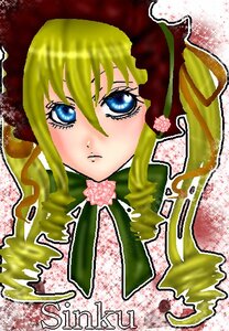 Rating: Safe Score: 0 Tags: 1girl blonde_hair blue_eyes blush bonnet flower image looking_at_viewer rose shinku solo User: admin