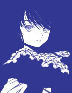 Rating: Safe Score: 0 Tags: 1girl animated animated_gif blue_background blue_theme closed_mouth frills hat heterochromia image looking_at_viewer lowres monochrome neta rozen_maiden short_hair shorts simple_background solo souseiseki what User: admin