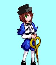 Rating: Safe Score: 0 Tags: 1girl blue_background brown_hair capelet full_body green_eyes hat heterochromia image long_sleeves looking_at_viewer pantyhose short_hair simple_background skirt solo souseiseki standing white_legwear User: admin