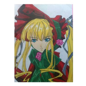 Rating: Safe Score: 0 Tags: 1girl bangs blonde_hair blue_eyes bonnet bow bowtie dress flower image long_hair long_sleeves looking_at_viewer marker_(medium) pink_flower pink_rose red_dress rose shikishi shinku sidelocks solo traditional_media twintails upper_body User: admin