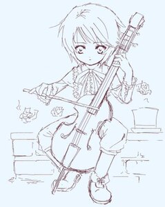 Rating: Safe Score: 0 Tags: 1girl acoustic_guitar bass_guitar blue_theme boots bow_(instrument) dress electric_guitar guitar holding_instrument image instrument monochrome music playing_instrument plectrum short_hair sketch solo souseiseki violin User: admin