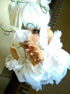 Rating: Safe Score: 0 Tags: 1girl bridal_veil dress flower jewelry kirakishou lips ring solo veil white_dress white_flower white_hair User: admin