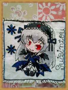 Rating: Safe Score: 0 Tags: 1girl chibi dress flower frills hairband image lolita_hairband long_hair long_sleeves photo red_eyes rose silver_hair solo suigintou wings User: admin