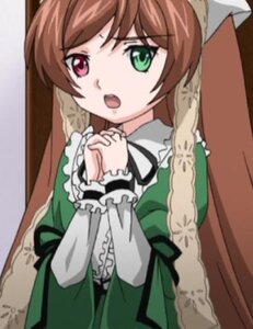 Rating: Safe Score: 0 Tags: 1girl brown_hair dress frills green_dress green_eyes hands_clasped heterochromia image long_hair long_sleeves looking_at_viewer open_mouth own_hands_together red_eyes solo suiseiseki User: admin
