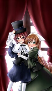 Rating: Safe Score: 0 Tags: 2girls blush brown_hair commentary_request curtains dress frills green_eyes hairband hajime_monji hat head_scarf heterochromia hug image long_hair long_sleeves multiple_girls open_mouth pair pantyhose red_eyes rozen_maiden short_hair siblings sisters smile souseiseki suiseiseki top_hat twins very_long_hair white_legwear User: admin
