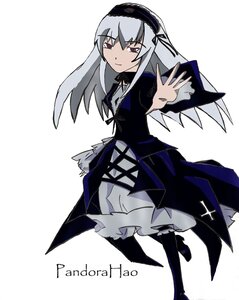 Rating: Safe Score: 0 Tags: 1girl black_dress dress frills full_body hairband image long_hair long_sleeves looking_at_viewer ribbon silver_hair simple_background solo suigintou white_background wings User: admin