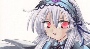 Rating: Safe Score: 0 Tags: 1girl bangs black_ribbon black_wings blue_ribbon dress eyebrows_visible_through_hair flower frills hair_between_eyes hairband image long_hair looking_at_viewer neck_ribbon parted_lips red_eyes ribbon rose silver_hair simple_background solo suigintou white_background wings User: admin