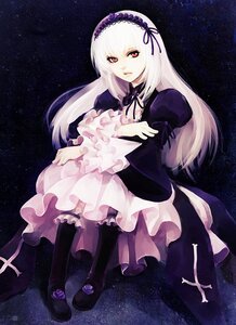 Rating: Safe Score: 0 Tags: 1girl boots commentary_request doll_joints dress frills gothic_lolita hairband hironox image joints lolita_fashion long_hair long_sleeves night night_sky open_mouth photoshop_(medium) red_eyes ribbon rozen_maiden sitting sky solo space star_(sky) starry_sky suigintou white_hair User: admin