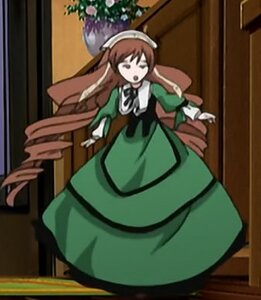 Rating: Safe Score: 0 Tags: 1girl brown_hair closed_eyes dress green_dress head_scarf image long_hair long_sleeves open_mouth plant solo standing suiseiseki very_long_hair User: admin