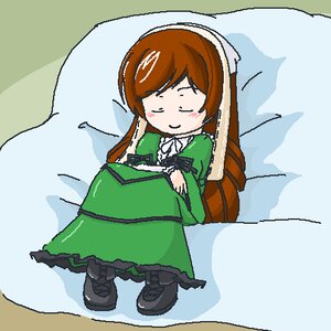 Rating: Safe Score: 0 Tags: 1girl apron bangs blush brown_hair dress frills green_dress image long_hair long_sleeves smile solo suiseiseki User: admin