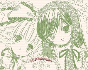 Rating: Safe Score: 0 Tags: 2girls blush dress flower frills green_theme hat hina_ichigo hinaichigo image lace long_hair monochrome multiple_girls pair ribbon rose smile suigintou suiseiseki User: admin