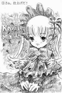 Rating: Safe Score: 0 Tags: 1girl dress frills greyscale hat image long_hair long_sleeves looking_at_viewer monochrome shinku solo traditional_media User: admin