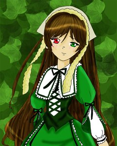 Rating: Safe Score: 0 Tags: 1girl auto_tagged brown_hair dress frills green_dress green_eyes head_scarf heterochromia image long_hair long_sleeves looking_at_viewer red_eyes solo standing suiseiseki twintails very_long_hair User: admin