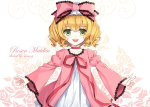 Rating: Safe Score: 0 Tags: 1girl :d blonde_hair bow choker dress frills green_eyes hina_ichigo hinaichigo image long_sleeves looking_at_viewer open_mouth pink_bow pink_dress short_hair smile solo User: admin