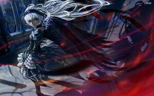 Rating: Safe Score: 0 Tags: 1girl dress feathers frills gothic_lolita hairband image lolita_fashion lolita_hairband long_hair looking_at_viewer looking_back red_eyes rose solo standing suigintou very_long_hair white_hair User: admin