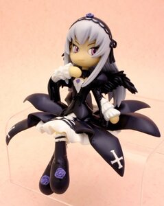 Rating: Safe Score: 0 Tags: 1girl black_wings boots chibi doll dress flower frills hairband lolita_hairband long_hair long_sleeves purple_eyes rose silver_hair solo suigintou wings User: admin