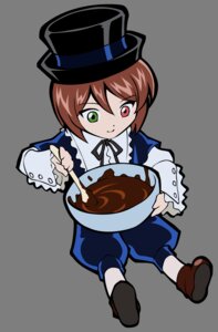 Rating: Safe Score: 0 Tags: 1girl brown_hair frills full_body green_eyes hat heterochromia image long_sleeves red_eyes short_hair smile solo souseiseki top_hat transparent_background User: admin