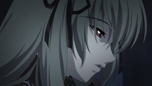 Rating: Safe Score: 0 Tags: 1girl bangs black_ribbon close-up closed_mouth eyebrows_visible_through_hair hair_between_eyes hair_ribbon image parted_lips profile red_eyes ribbon solo suigintou User: admin