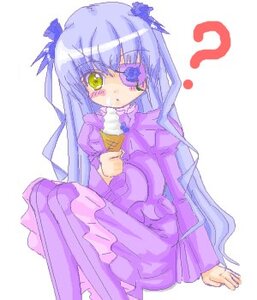 Rating: Safe Score: 0 Tags: 1girl ? barasuishou blush dress image long_hair long_sleeves looking_at_viewer pantyhose purple_dress simple_background sitting solo spoken_question_mark striped vertical_stripes very_long_hair white_background yellow_eyes User: admin