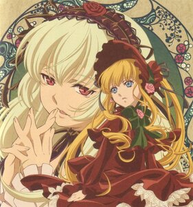 Rating: Safe Score: 0 Tags: 2girls blonde_hair blue_eyes bonnet bow dress flower green_bow hat image long_hair long_sleeves looking_at_viewer multiple_girls pair red_dress red_eyes rose shinku suigintou twintails User: admin