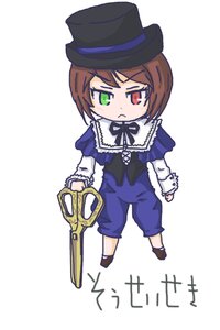 Rating: Safe Score: 0 Tags: 1girl brown_hair chibi dress frills full_body green_eyes hat heterochromia holding image long_sleeves looking_at_viewer red_eyes short_hair simple_background solo souseiseki standing top_hat white_background User: admin