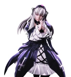 Rating: Safe Score: 0 Tags: 1girl dress flower frilled_sleeves frills hairband image long_hair long_sleeves looking_at_viewer rose silver_hair simple_background solo suigintou white_background User: admin