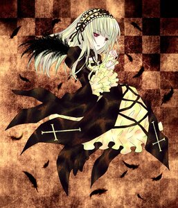 Rating: Safe Score: 0 Tags: 1girl argyle argyle_background argyle_legwear bat bird black_feathers board_game checkerboard_cookie checkered checkered_background checkered_floor checkered_kimono checkered_scarf checkered_skirt chess_piece cookie diamond_(shape) dress feathers flag floor flower hairband image king_(chess) knight_(chess) lolita_hairband long_hair on_floor perspective petals plaid_background red_eyes reflection rose solo suigintou tile_floor tile_wall tiles vanishing_point wings User: admin
