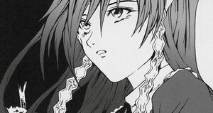Rating: Safe Score: 0 Tags: 1girl blush close-up earrings frills greyscale image jewelry long_hair monochrome solo suiseiseki User: admin