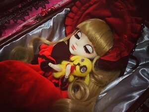 Rating: Safe Score: 0 Tags: 1girl bangs blonde_hair curtains doll dress long_hair red_dress shinku solo User: admin