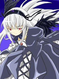 Rating: Safe Score: 0 Tags: 1girl black_dress black_wings detached_collar dress frills hairband image lolita_hairband long_hair long_sleeves looking_at_viewer puffy_sleeves red_eyes rose silver_hair solo suigintou very_long_hair wings User: admin