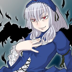 Rating: Safe Score: 0 Tags: 1girl bat black_wings blue_dress dress feathers frilled_sleeves frills hairband image long_sleeves looking_at_viewer red_eyes silver_hair smile solo suigintou upper_body wings User: admin