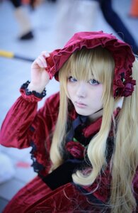 Rating: Safe Score: 0 Tags: 1girl bangs blonde_hair blue_eyes blurry blurry_background blurry_foreground depth_of_field dress jewelry lips long_hair long_sleeves looking_at_viewer motion_blur photo rain shinku solo upper_body User: admin