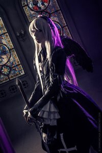 Rating: Safe Score: 0 Tags: 1girl black_dress blurry dress gothic_lolita hairband indoors lolita_fashion long_hair long_sleeves profile solo standing suigintou very_long_hair User: admin