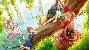 Rating: Safe Score: 0 Tags: 4girls blonde_hair blue_dress bonnet bow brown_hair dress green_eyes hairband hat hina_ichigo image long_hair long_sleeves lying multiple multiple_girls outdoors red_dress shinku short_hair sisters sitting smile souseiseki suiseiseki tagme tree User: admin