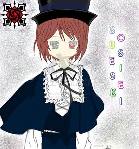 Rating: Safe Score: 0 Tags: 1girl blue_dress brown_hair capelet dress frills green_eyes hat heterochromia image long_sleeves looking_at_viewer red_eyes ribbon short_hair solo souseiseki top_hat User: admin