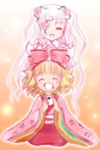 Rating: Safe Score: 0 Tags: 2girls blonde_hair bow closed_eyes dress flower hina_ichigo hinaichigo image kirakishou long_hair long_sleeves multiple_girls open_mouth pair pink_bow pink_dress pink_hair rose short_hair smile twintails User: admin