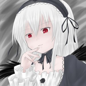 Rating: Safe Score: 0 Tags: 1girl bangs black_ribbon blush closed_mouth detached_collar dress frilled_sleeves frills gothic_lolita hairband image lolita_fashion lolita_hairband long_hair long_sleeves puffy_sleeves red_eyes ribbon rose silver_hair solo suigintou upper_body white_hair User: admin