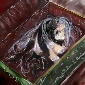 Rating: Safe Score: 0 Tags: 1girl auto_tagged closed_eyes coffin dress flower frills hairband image in_box in_container lolita_hairband long_hair long_sleeves lying ribbon rose silver_hair sleeping solo suigintou wings User: admin