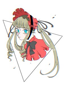 Rating: Safe Score: 0 Tags: 1girl bangs bow bowtie closed_mouth drill_hair frills long_hair looking_at_viewer looking_to_the_side ribbon simple_background solo striped twin_drills upper_body white_background User: admin