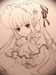 Rating: Safe Score: 0 Tags: 1girl auto_tagged bonnet bow bowtie dress drill_hair flower frills image long_hair long_sleeves looking_at_viewer monochrome ribbon rose shinku simple_background solo twin_drills twintails very_long_hair User: admin