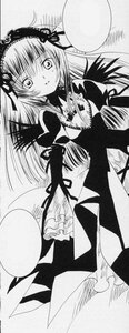 Rating: Safe Score: 0 Tags: 1girl blush dress frills greyscale hairband image lolita_hairband long_hair long_sleeves looking_at_viewer monochrome smile solo suigintou traditional_media wings User: admin