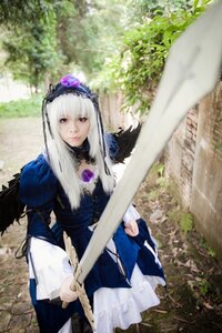 Rating: Safe Score: 0 Tags: 1girl blurry depth_of_field dress frills lips long_hair long_sleeves looking_at_viewer photo solo standing suigintou User: admin