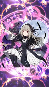 Rating: Safe Score: 0 Tags: 1girl black_dress black_ribbon dress flower frills hairband image lolita_fashion long_hair long_sleeves looking_at_viewer magic_circle red_eyes ribbon silver_hair solo suigintou wings User: admin